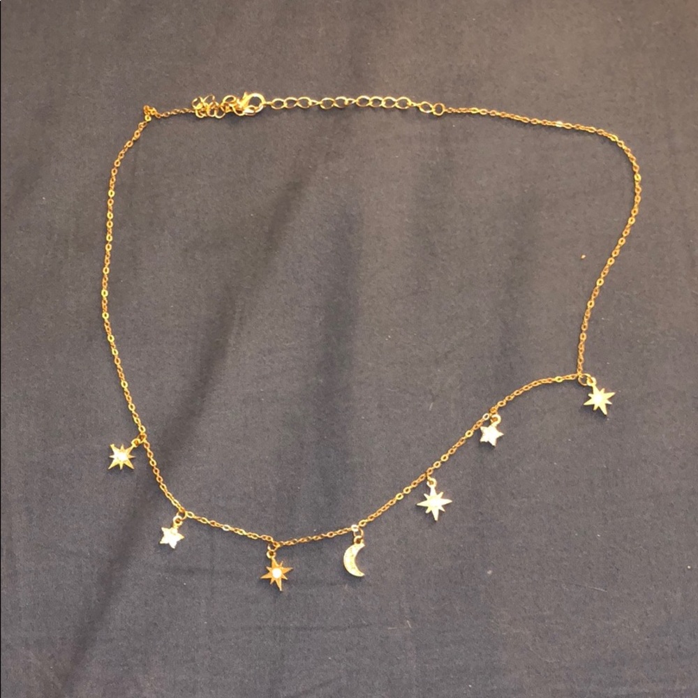 •trendy star/moon necklace